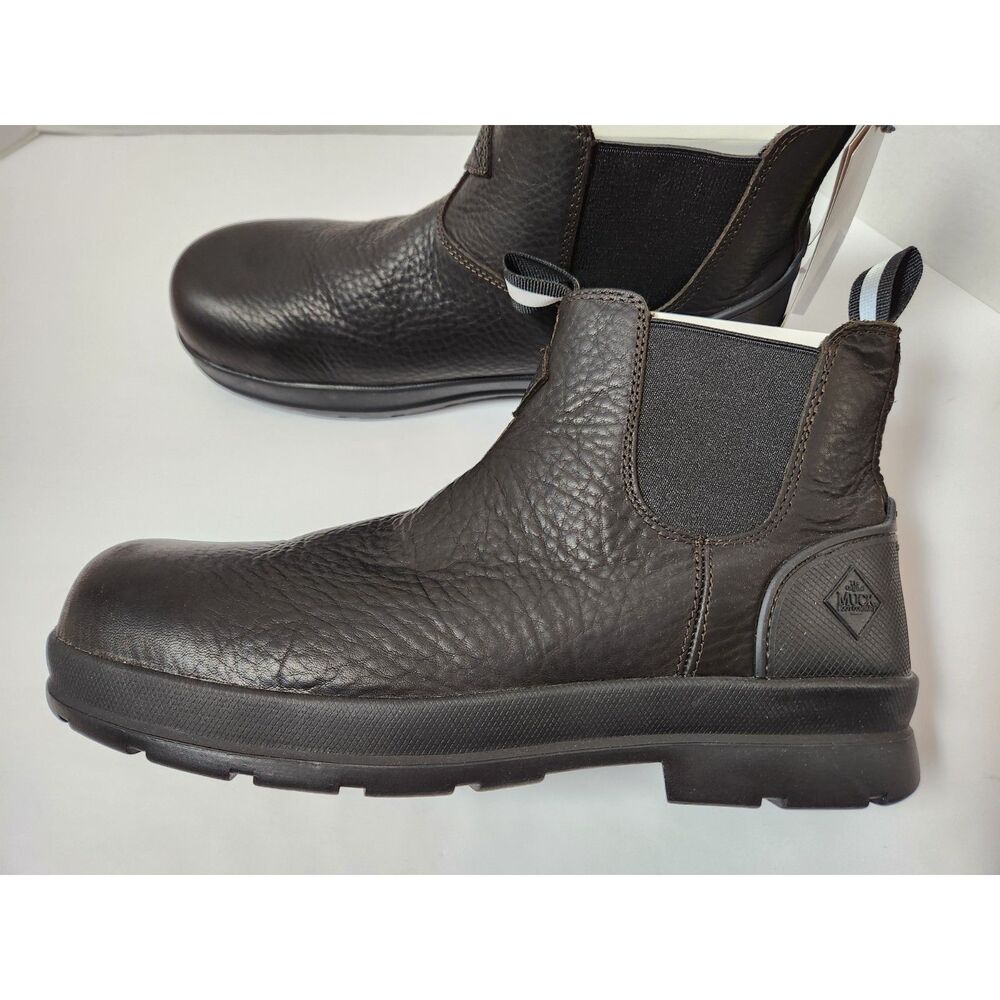 Muck Boot Chelsea Men’s 13 Composite Toe Brown Work Boots